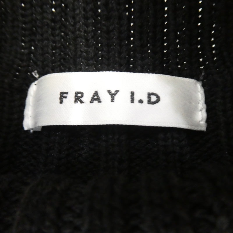 【中古】FRAY I.D | フレイアイディー ワイドリブホールワンピース ワンピース FWNO221514 ブラック