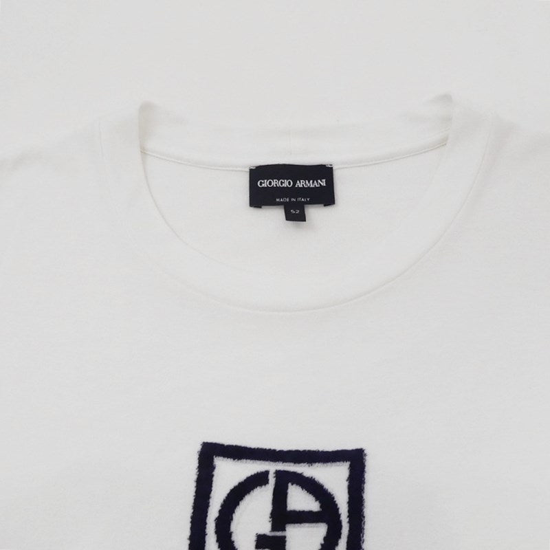 【中古】GIORGIO ARMANI | ジョルジオアルマーニ 半袖Ｔシャツ 6LSM72 SJSVZ ホワイト サイズ：52