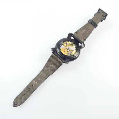 【中古】GaGaMILANO | ガガミラノ MANUALE ARTCOLLECTION 腕時計 5012ART.01S ブラック
