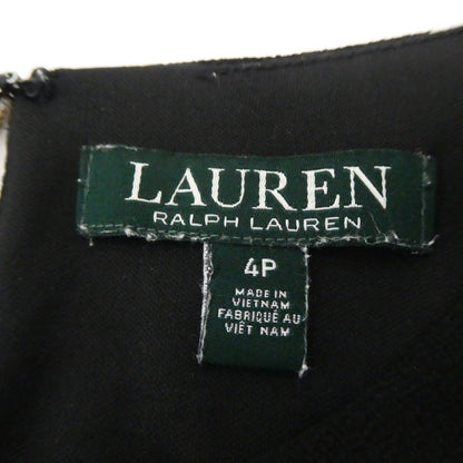 【中古】RALPH LAUREN | ラルフローレン ノースリーブ花柄ティアード ワンピース ブラック