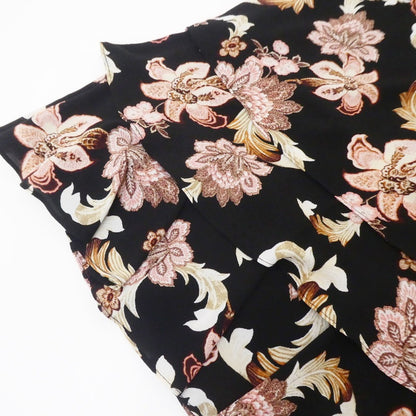 【中古】RALPH LAUREN | ラルフローレン ノースリーブ花柄ティアード ワンピース ブラック