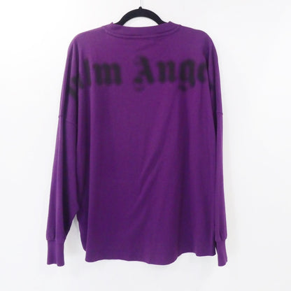 【中古】Palm Angels | パームエンジェルス BLURRY LOGO OVER TEE L/S 長袖Ｔシャツ PMAB001F21JER001 パープル サイズ：M