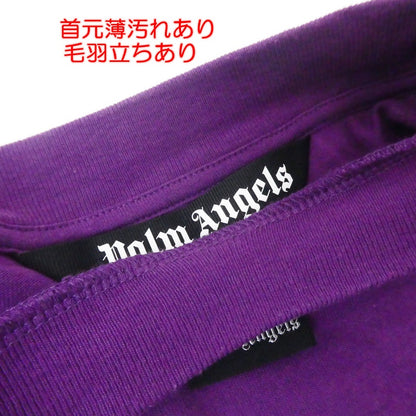 【中古】Palm Angels | パームエンジェルス BLURRY LOGO OVER TEE L/S 長袖Ｔシャツ PMAB001F21JER001 パープル サイズ：M