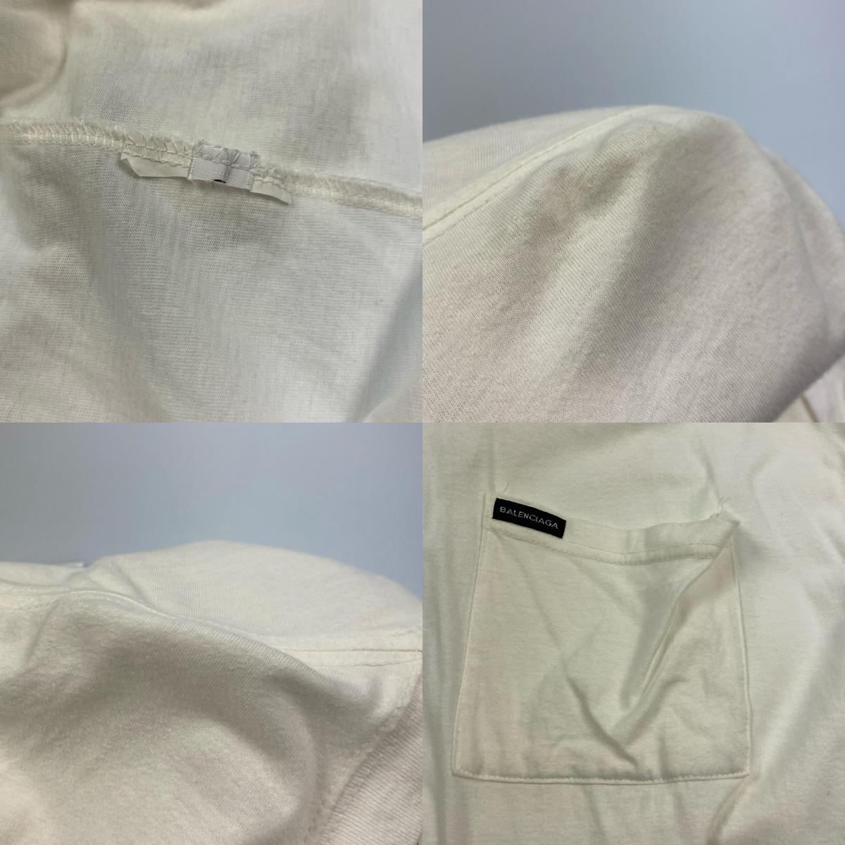 BALENCIAGA | バレンシアガ EUROPE OVERSIZED POCKET T-SHIRT 半袖Ｔシャツ 508218 サイズ:不明 ホワイト サイズ：不明