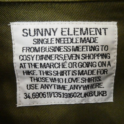 【中古】SUNNY ELEMENT | サニーエレメント VALLEY SHIRT? 長袖シャツ オリーブ サイズ：S