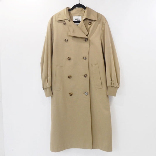【中古】ZARA | ザラ ウォーターレペレントプリーツ トレンチコート ベージュ サイズ：S