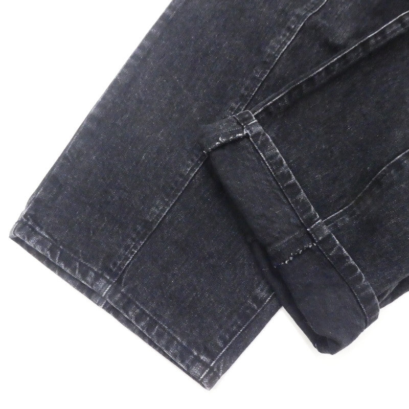 【中古】Steven Alan | スティーブンアラン 12OZ DENIM WIDE TAPERED PANTS デニムパンツ 8214-243-0594 ブラック サイズ：S