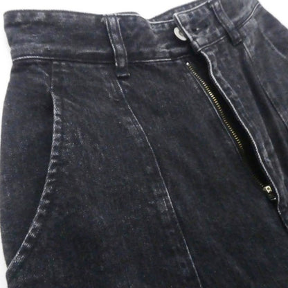 【中古】Steven Alan | スティーブンアラン 12OZ DENIM WIDE TAPERED PANTS デニムパンツ 8214-243-0594 ブラック サイズ：S