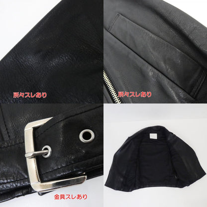 【中古】 ダブルレザーライダースジャケット レザー 16-010-586-8010-3-0 ブラック