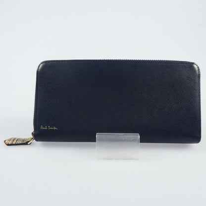 【中古】Paul Smith | ポール・スミス ジップストローグレイン2 長財布 PSC785 ネイビー