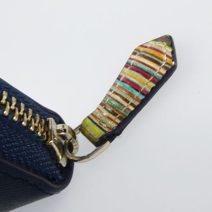 【中古】Paul Smith | ポール・スミス ジップストローグレイン2 長財布 PSC785 ネイビー