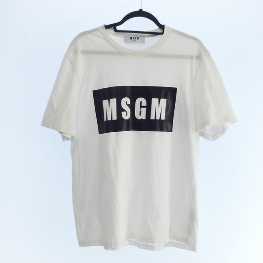【中古】MSGM | エムエスジーエム ボックスロゴ 半袖Ｔシャツ 264MM67 ホワイト サイズ：M