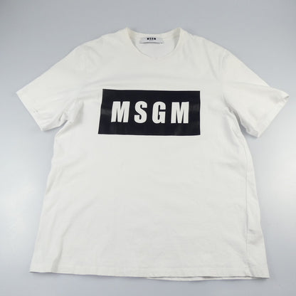 【中古】MSGM | エムエスジーエム ボックスロゴ 半袖Ｔシャツ 264MM67 ホワイト サイズ：M