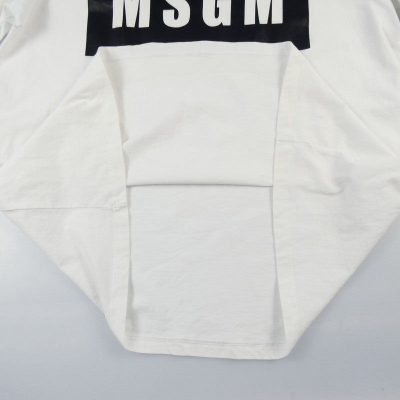 【中古】MSGM | エムエスジーエム ボックスロゴ 半袖Ｔシャツ 264MM67 ホワイト サイズ：M