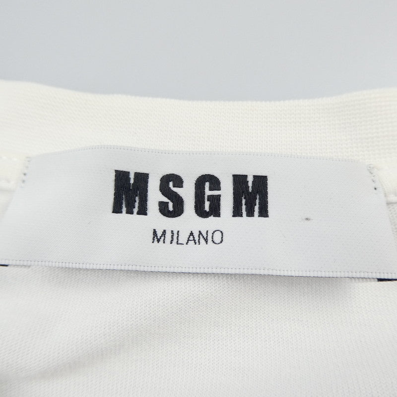 【中古】MSGM | エムエスジーエム ボックスロゴ 半袖Ｔシャツ 264MM67 ホワイト サイズ：M
