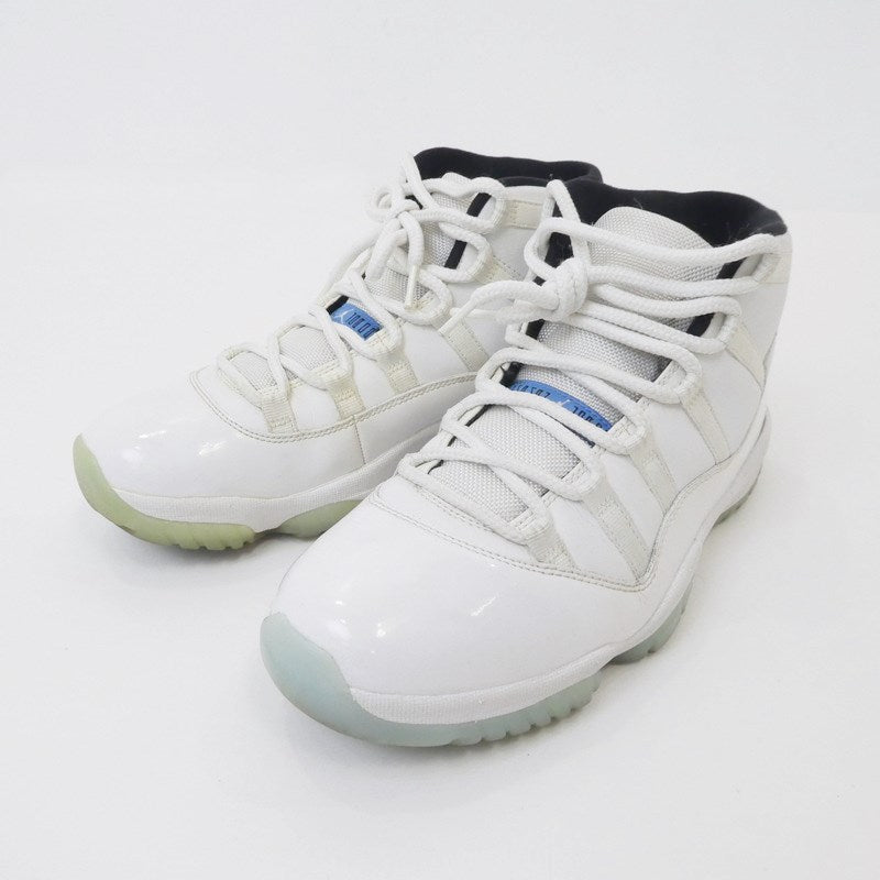 【中古】NIKE | ナイキ AIR JORDAN 11 RETRO LEGEND BLUE (2014) スニーカー 378037-117 ホワイト 27cm
