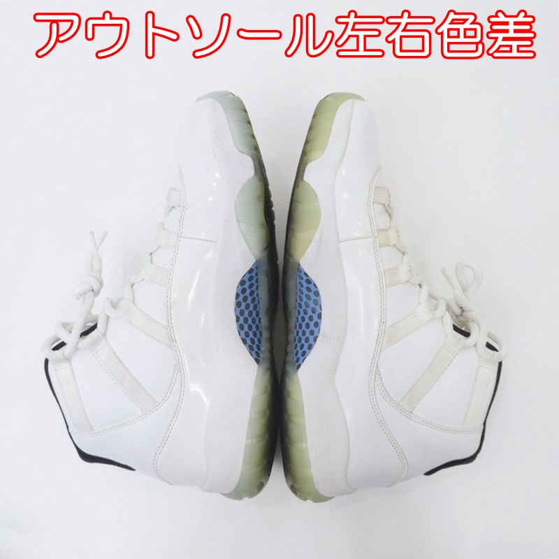 【中古】NIKE | ナイキ AIR JORDAN 11 RETRO LEGEND BLUE (2014) スニーカー 378037-117 ホワイト 27cm