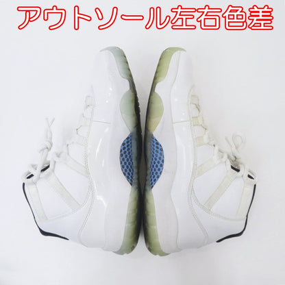 【中古】NIKE | ナイキ AIR JORDAN 11 RETRO LEGEND BLUE (2014) スニーカー 378037-117 ホワイト 27cm