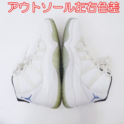 【中古】NIKE | ナイキ AIR JORDAN 11 RETRO LEGEND BLUE (2014) スニーカー 378037-117 ホワイト 27cm