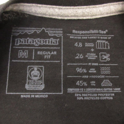 【中古】patagonia | パタゴニア P-6 LOGO RESPONSIBILI-TEE 長袖Ｔシャツ 38518 ブラック サイズ：M