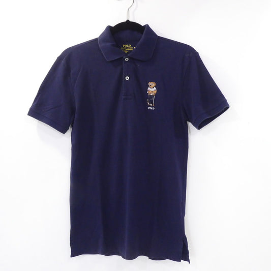 【中古】POLO RALPH LAUREN | ポロ・ラルフローレン GOLF PRO FIT SHORT SLEEVE BEAR PLO SHIRT ポロシャツ ネイビー サイズ：XS