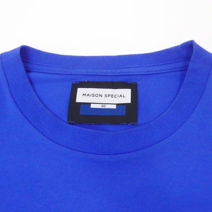 【中古】MAISON SPECIAL | メゾンスペシャル スーピマ天竺エクストラプライムオーバーTシャツ 半袖Ｔシャツ 11211411244 ブルー