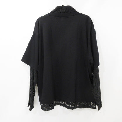 【中古】HARE | ハレ レースレイヤードハーフZIPカットソー その他トップス HA02023 ブラック