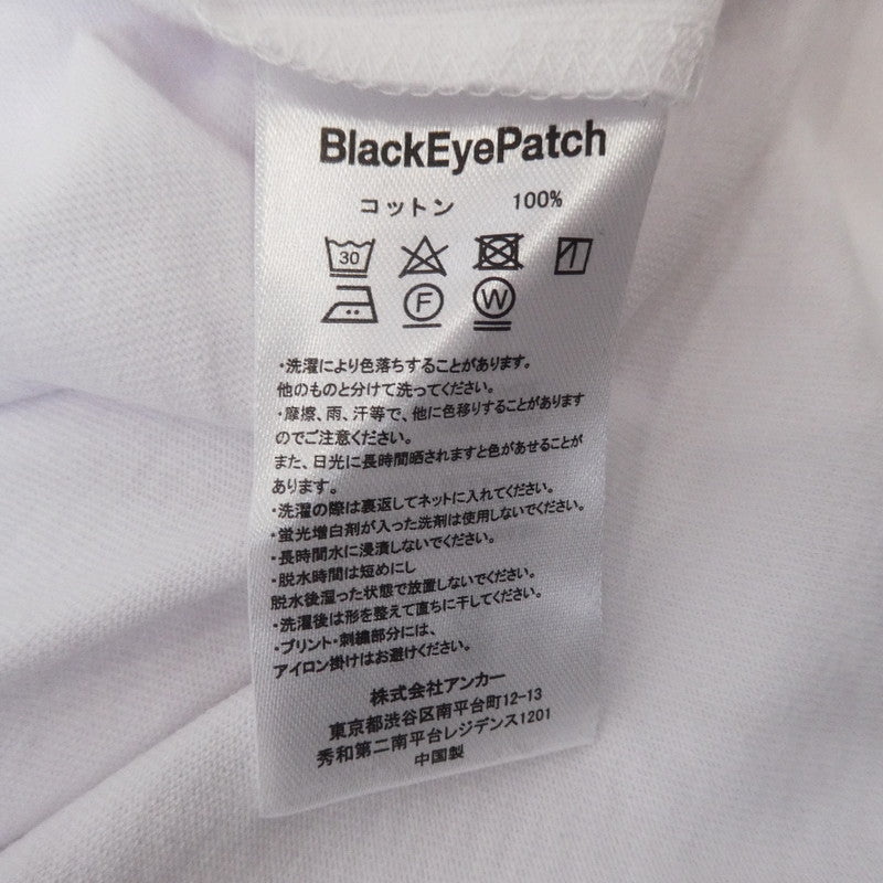 【中古】BlackEyePatch | ブラックアイパッチ TEAM TOMODACHI LABEL TEE 半袖Ｔシャツ BEPSS24EI28 ホワイト サイズ：L