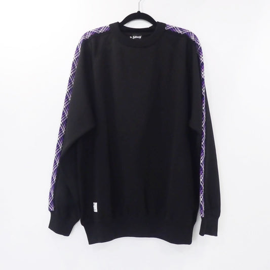 【中古】schott | ショット TAPING JERSEY CREW SWEAT スウェット 782-3232008 ブラック サイズ：M