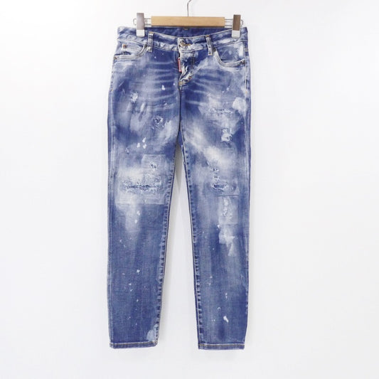 【中古】DSQUARED2 | ディースクエアード JENNIFER CROPPED JEAN デニムパンツ S75LB0645 ブルー サイズ：36