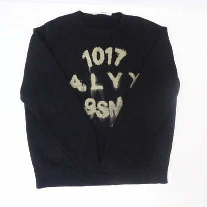 【中古】1017 ALYX 9SM | テンセブンティーナリクスナインエスエム SPRAY PAINT-INTARSIA COTTON-JERSEY SWEATER セーター AAMKN0122YA03 ブラック サイズ：M