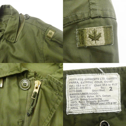 【中古】MILITARY衣料 | ミリタリーイリョウ モッズコート 8415-21-870-5573 90s カナダ軍 カーキ サイズ：2