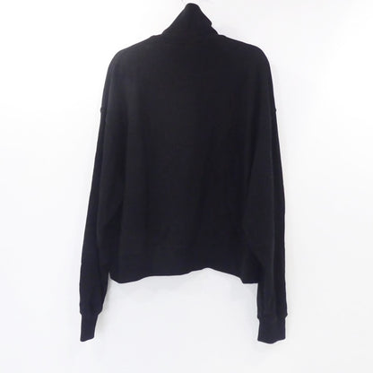 【中古】Palm Angels | パームエンジェルス Logo-Embroidered Half-Zip Sweatshirt スウェット PMBA044F23FLE002 ブラック サイズ：S