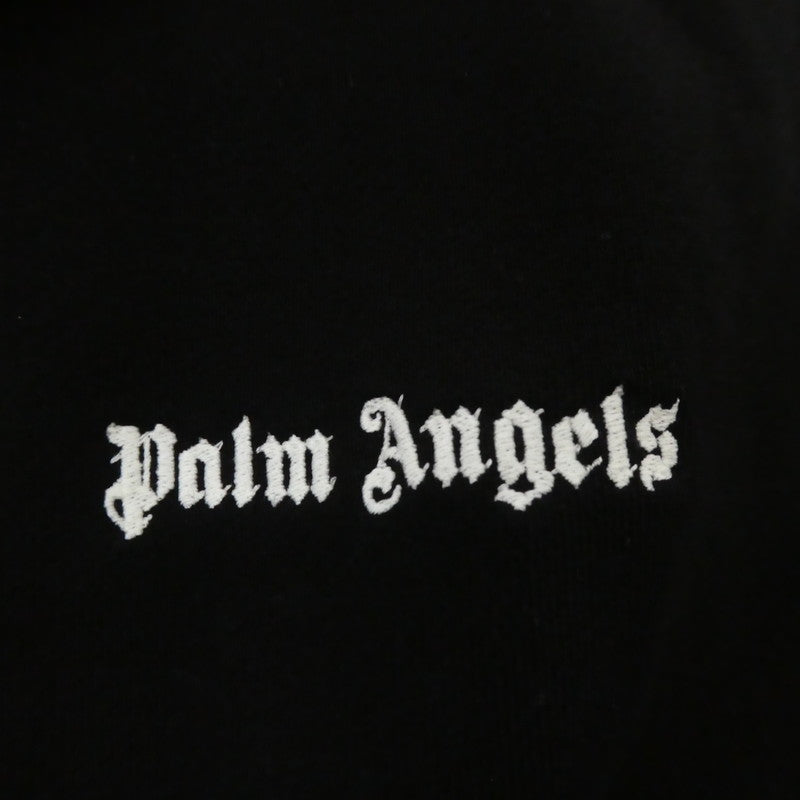 【中古】Palm Angels | パームエンジェルス Logo-Embroidered Half-Zip Sweatshirt スウェット PMBA044F23FLE002 ブラック サイズ：S