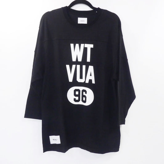 【中古】W)TAPS | ダブルタップス QB/LS/RACO.ERA 半袖Ｔシャツ 241ATDT-CSM18 ブラック サイズ：2