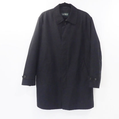 【中古】RALPH LAUREN | ラルフローレン ステンカラーコート ブラック サイズ：38