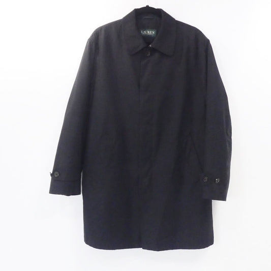 【中古】RALPH LAUREN | ラルフローレン ステンカラーコート ブラック サイズ：38