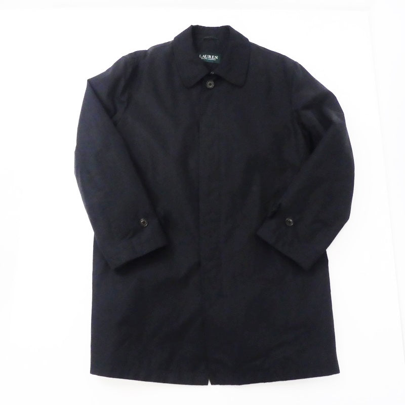 【中古】RALPH LAUREN | ラルフローレン ステンカラーコート ブラック サイズ：38
