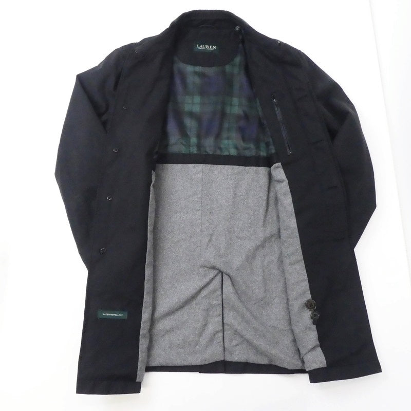 【中古】RALPH LAUREN | ラルフローレン ステンカラーコート ブラック サイズ：38