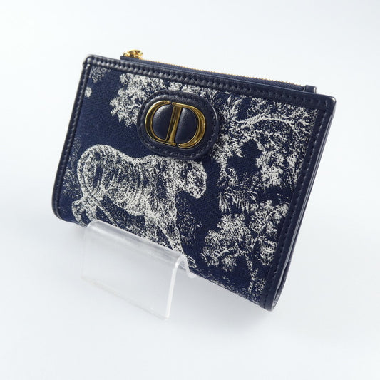 【中古】Christian Dior | クリスチャンディオール 30 Montaigne ダリアウォレット 長財布 S2197UNJR_M928 ネイビー系