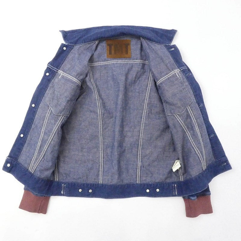【中古】TMT | ティーエムティー DENIM COMBINATION Gジャン デニム TJK-S1502 ブルー サイズ：S