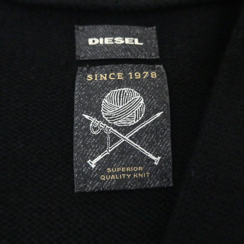 【中古】DIESEL | ディーゼル ウールニットレタード カーディガン ブラック サイズ：XS