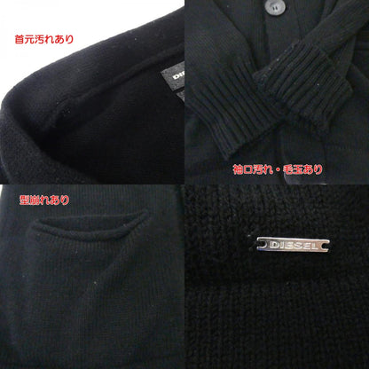 【中古】DIESEL | ディーゼル ウールニットレタード カーディガン ブラック サイズ：XS