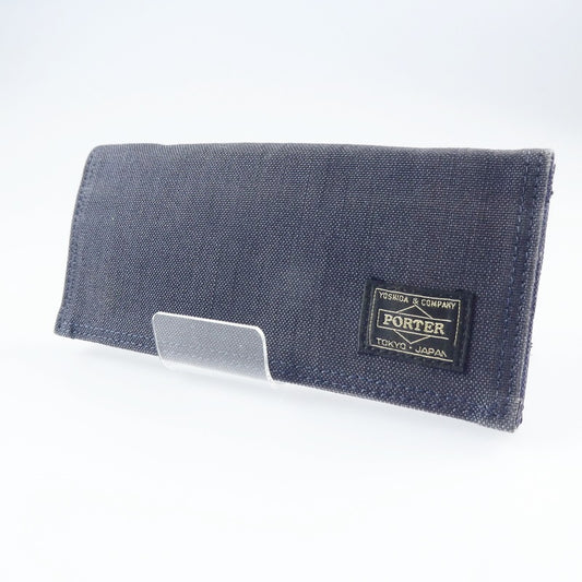 【中古】PORTER | ポーター SMOKY 二つ折り財布 592-06371 ネイビー