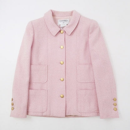 【中古】CHANEL | シャネル ツイードジャケットセットアップ セットアップ P10459V06386 1998年製 国内正規品 ピンク サイズ：38