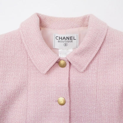 【中古】CHANEL | シャネル ツイードジャケットセットアップ セットアップ P10459V06386 1998年製 国内正規品 ピンク サイズ：38