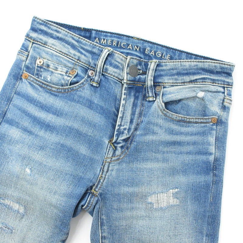 【中古】American Eagle | アメリカンイーグル デニムパンツ 6745628599 リペア加工 ブルー サイズ：26