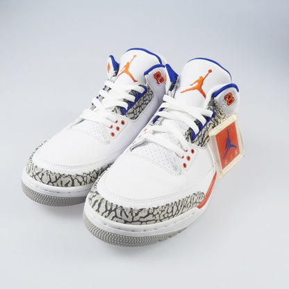 【中古】NIKE | ナイキ AIR JORDAN 3 RETRO “KNICKS RIVALS” スニーカー 136064-148 ホワイト 27.5cm