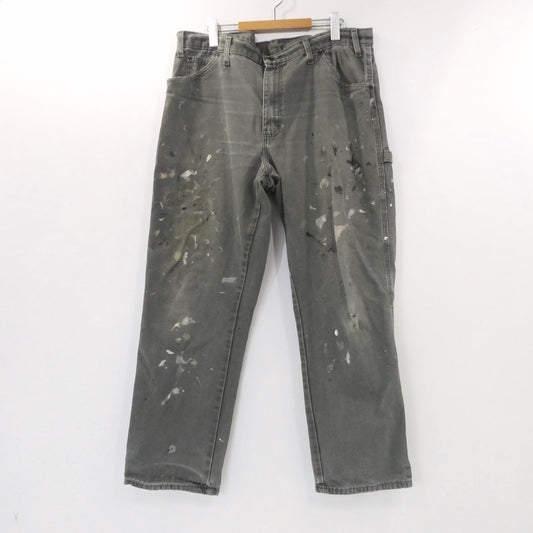 【中古】Dickies | ディッキーズ ダック地スプラッシュペイント パンツ オリーブ