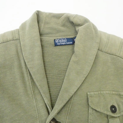 【中古】POLO RALPH LAUREN | ポロ・ラルフローレン ミリタリースウェットショールカーディガン カーディガン カーキ サイズ：M